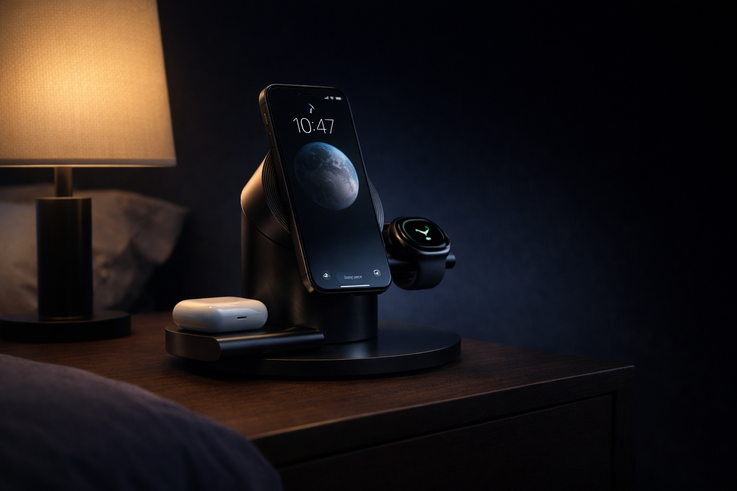 Luna Arc｜マグネット式ワイヤレス充電スタンド（iPhone・Apple Watch対応）